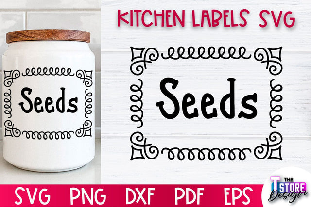 Kitchen Labels SVG Design | Home Design SVG | Jar Labels v.1 SVG The T Store Design 