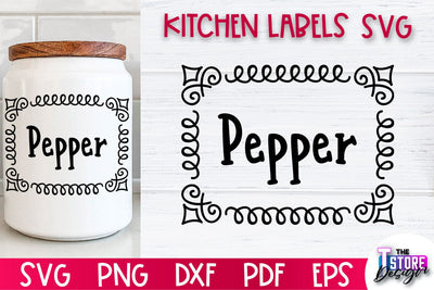 Kitchen Labels SVG Design | Home Design SVG | Jar Labels v.1 SVG The T Store Design 