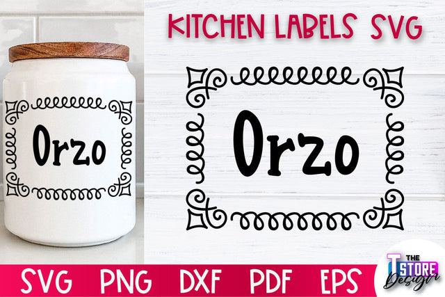 Kitchen Labels SVG Design | Home Design SVG | Jar Labels v.1 SVG The T Store Design 