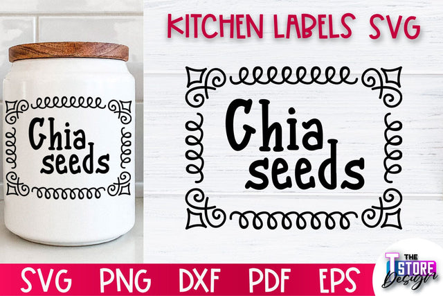 Kitchen Labels SVG Design | Home Design SVG | Jar Labels v.1 SVG The T Store Design 
