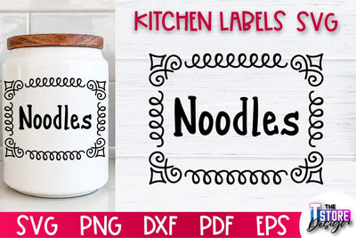 Kitchen Labels SVG Design | Home Design SVG | Jar Labels v.1 SVG The T Store Design 