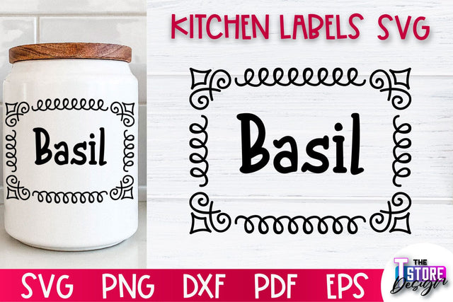 Kitchen Labels SVG Design | Home Design SVG | Jar Labels v.1 SVG The T Store Design 