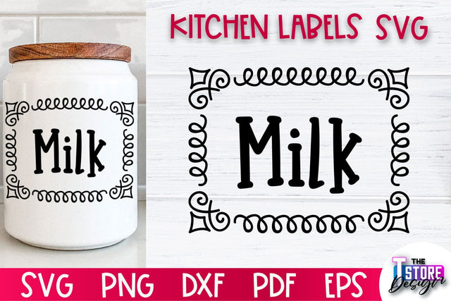 Kitchen Labels SVG Design | Home Design SVG | Jar Labels v.1 SVG The T Store Design 