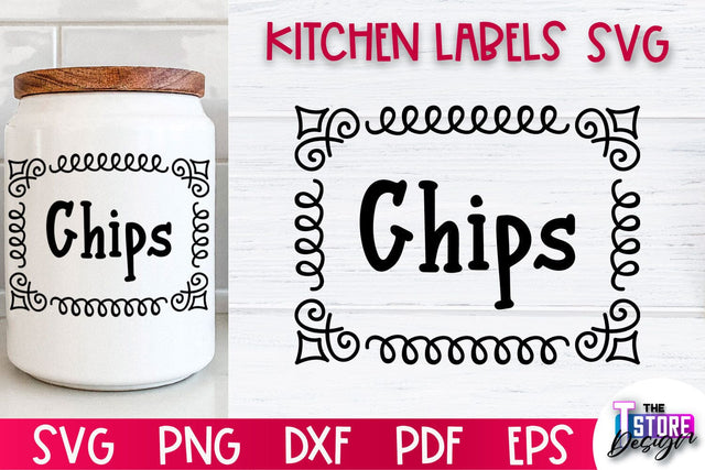 Kitchen Labels SVG Design | Home Design SVG | Jar Labels v.1 SVG The T Store Design 