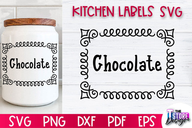 Kitchen Labels SVG Design | Home Design SVG | Jar Labels v.1 SVG The T Store Design 