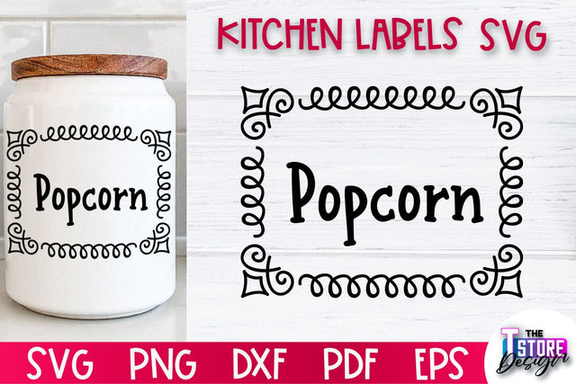Kitchen Labels SVG Design | Home Design SVG | Jar Labels v.1 SVG The T Store Design 