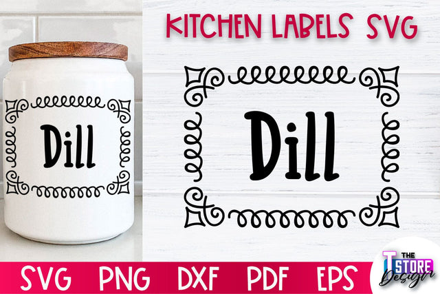 Kitchen Labels SVG Design | Home Design SVG | Jar Labels v.1 SVG The T Store Design 