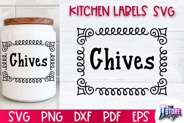 Kitchen Labels SVG Design | Home Design SVG | Jar Labels v.1 SVG The T Store Design 