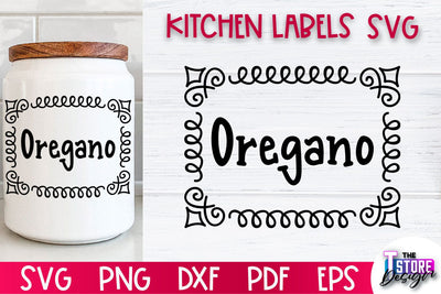 Kitchen Labels SVG Design | Home Design SVG | Jar Labels v.1 SVG The T Store Design 