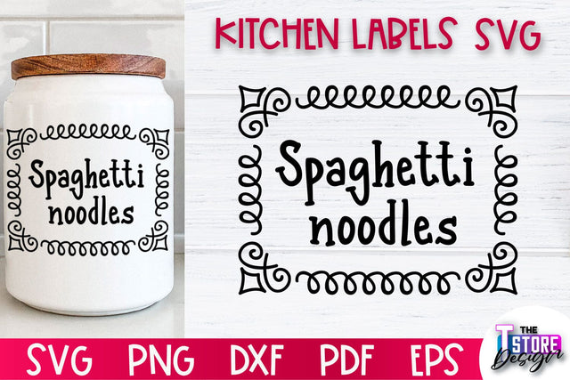 Kitchen Labels SVG Design | Home Design SVG | Jar Labels v.1 SVG The T Store Design 