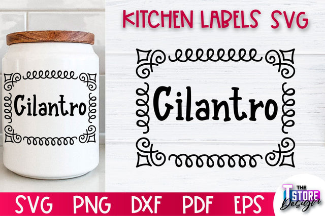 Kitchen Labels SVG Design | Home Design SVG | Jar Labels v.1 SVG The T Store Design 