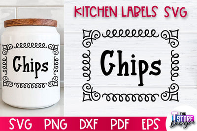 Kitchen Labels SVG Design | Home Design SVG | Jar Labels v.1 SVG The T Store Design 