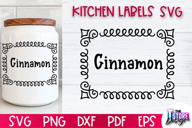 Kitchen Labels SVG Design | Home Design SVG | Jar Labels v.1 SVG The T Store Design 