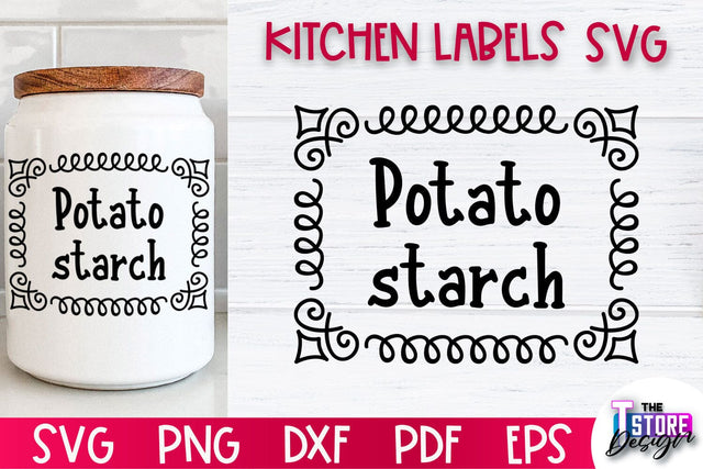 Kitchen Labels SVG Design | Home Design SVG | Jar Labels v.1 SVG The T Store Design 