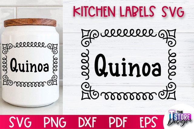 Kitchen Labels SVG Design | Home Design SVG | Jar Labels v.1 SVG The T Store Design 