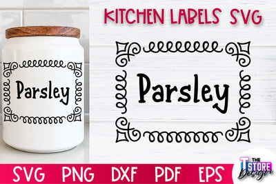 Kitchen Labels SVG Design | Home Design SVG | Jar Labels v.1 SVG The T Store Design 