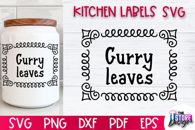 Kitchen Labels SVG Design | Home Design SVG | Jar Labels v.1 SVG The T Store Design 