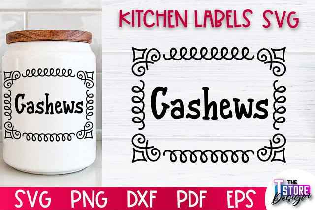 Kitchen Labels SVG Design | Home Design SVG | Jar Labels v.1 SVG The T Store Design 
