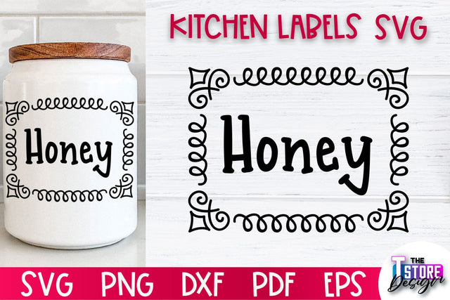 Kitchen Labels SVG Design | Home Design SVG | Jar Labels v.1 SVG The T Store Design 