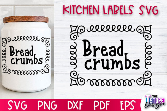 Kitchen Labels SVG Design | Home Design SVG | Jar Labels v.1 SVG The T Store Design 