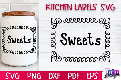 Kitchen Labels SVG Design | Home Design SVG | Jar Labels v.1 SVG The T Store Design 