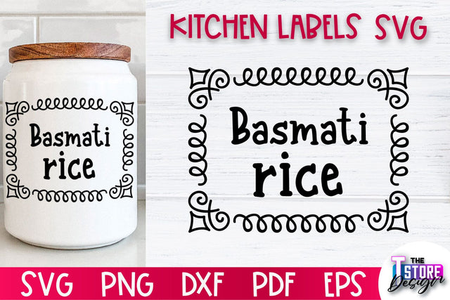 Kitchen Labels SVG Design | Home Design SVG | Jar Labels v.1 SVG The T Store Design 
