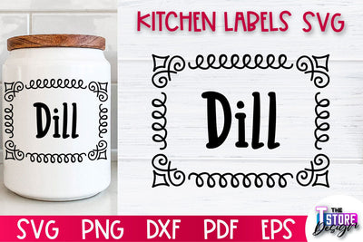 Kitchen Labels SVG Design | Home Design SVG | Jar Labels v.1 SVG The T Store Design 
