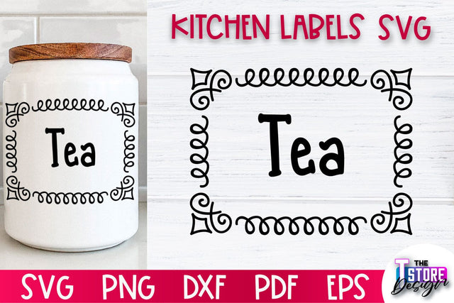 Kitchen Labels SVG Design | Home Design SVG | Jar Labels v.1 SVG The T Store Design 