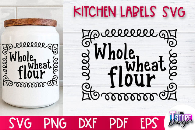 Kitchen Labels SVG Design | Home Design SVG | Jar Labels v.1 SVG The T Store Design 