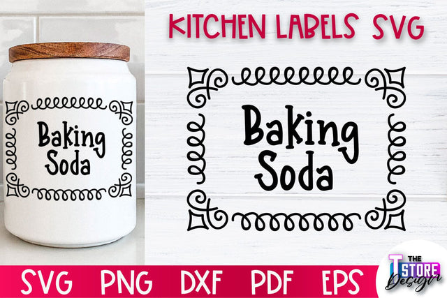 Kitchen Labels SVG Design | Home Design SVG | Jar Labels v.1 SVG The T Store Design 