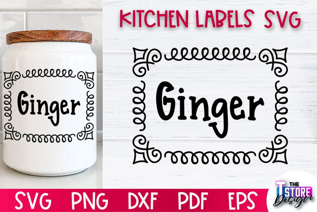 Kitchen Labels SVG Design | Home Design SVG | Jar Labels v.1 SVG The T Store Design 