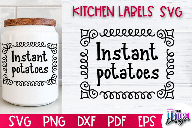 Kitchen Labels SVG Design | Home Design SVG | Jar Labels v.1 SVG The T Store Design 
