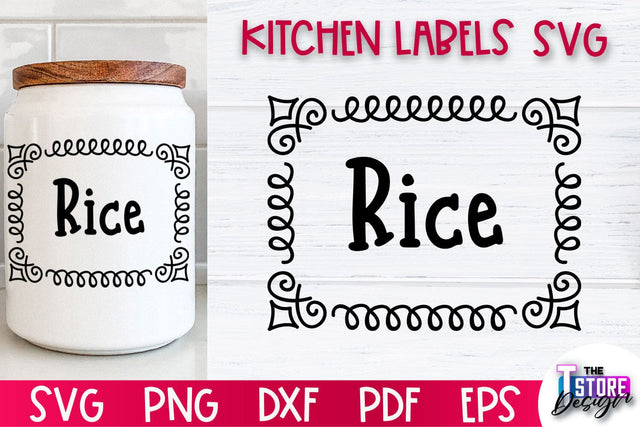 Kitchen Labels SVG Design | Home Design SVG | Jar Labels v.1 SVG The T Store Design 