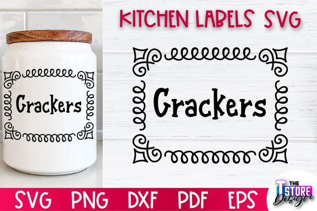 Kitchen Labels SVG Design | Home Design SVG | Jar Labels v.1 SVG The T Store Design 