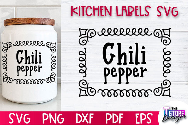 Kitchen Labels SVG Design | Home Design SVG | Jar Labels v.1 SVG The T Store Design 