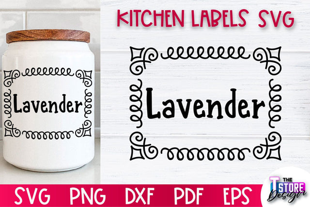 Kitchen Labels SVG Design | Home Design SVG | Jar Labels v.1 SVG The T Store Design 