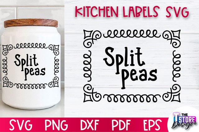 Kitchen Labels SVG Design | Home Design SVG | Jar Labels v.1 SVG The T Store Design 