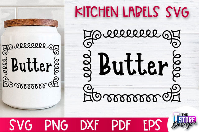 Kitchen Labels SVG Design | Home Design SVG | Jar Labels v.1 SVG The T Store Design 