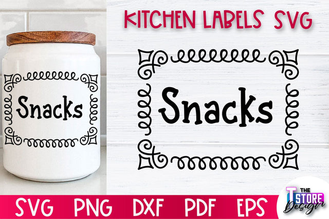 Kitchen Labels SVG Design | Home Design SVG | Jar Labels v.1 SVG The T Store Design 