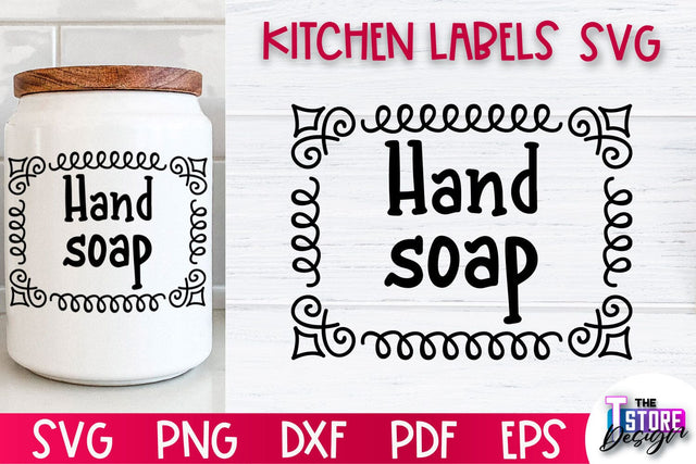 Kitchen Labels SVG Design | Home Design SVG | Jar Labels v.1 SVG The T Store Design 