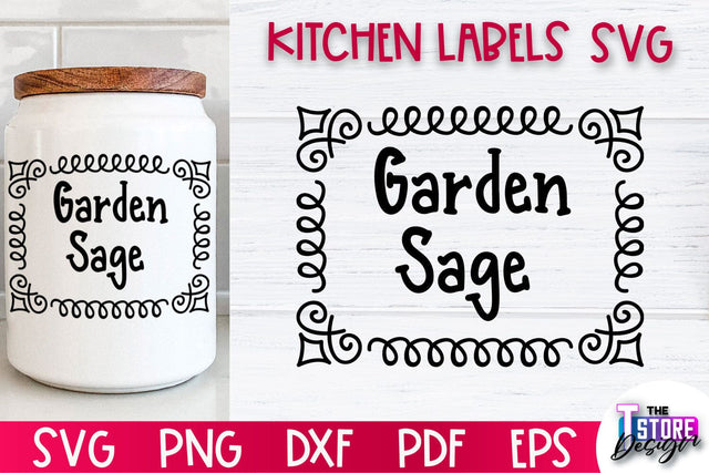 Kitchen Labels SVG Design | Home Design SVG | Jar Labels v.1 SVG The T Store Design 