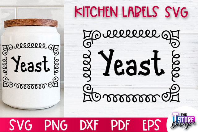 Kitchen Labels SVG Design | Home Design SVG | Jar Labels v.1 SVG The T Store Design 