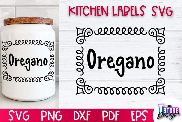 Kitchen Labels SVG Design | Home Design SVG | Jar Labels v.1 SVG The T Store Design 