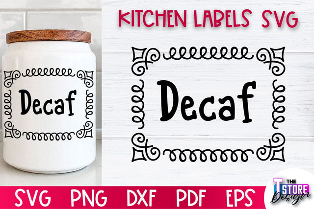 Kitchen Labels SVG Design | Home Design SVG | Jar Labels v.1 SVG The T Store Design 