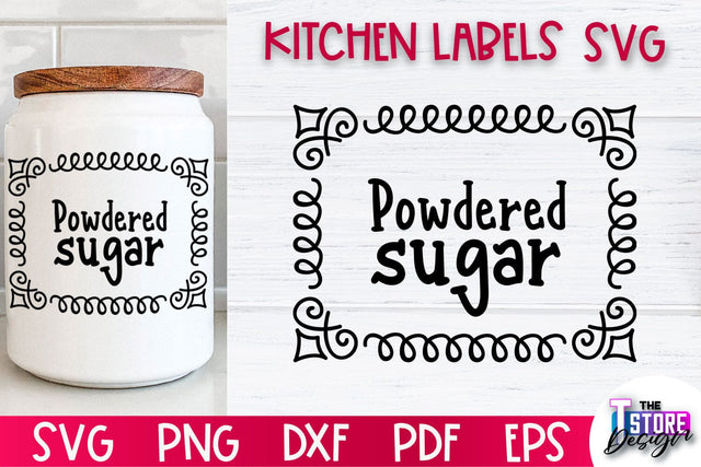 Kitchen Labels SVG Design | Home Design SVG | Jar Labels v.1 SVG The T Store Design 