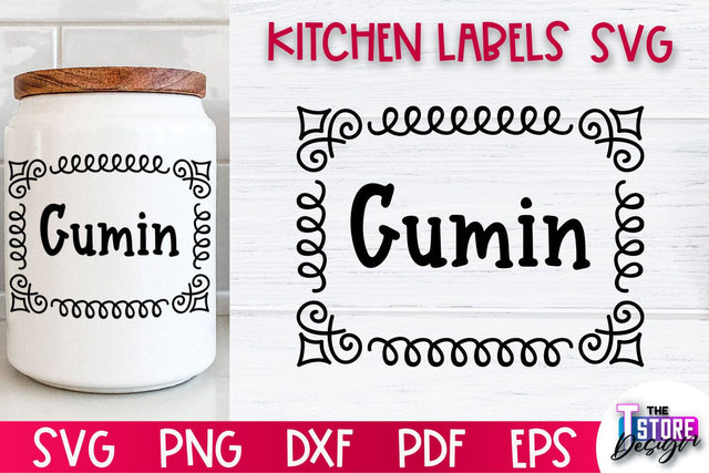 Kitchen Labels SVG Design | Home Design SVG | Jar Labels v.1 SVG The T Store Design 