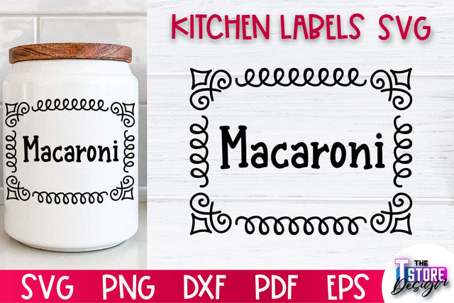 Kitchen Labels SVG Design | Home Design SVG | Jar Labels v.1 SVG The T Store Design 
