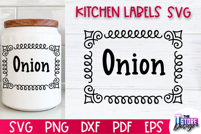 Kitchen Labels SVG Design | Home Design SVG | Jar Labels v.1 SVG The T Store Design 