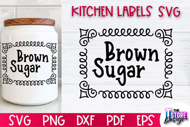Kitchen Labels SVG Design | Home Design SVG | Jar Labels v.1 SVG The T Store Design 