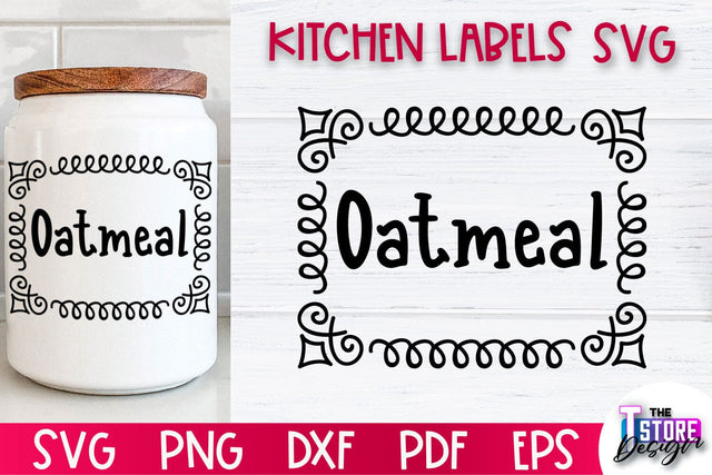 Kitchen Labels SVG Design | Home Design SVG | Jar Labels v.1 SVG The T Store Design 